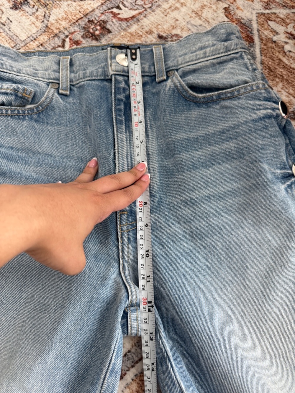 Khaite Danielle Women’s Straight-Leg Jeans with Side Ring Detail - Picture 6 of 17